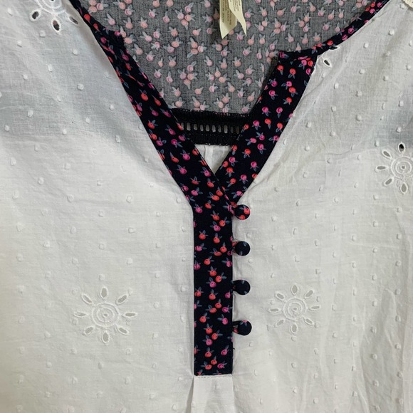 Matilda Jane Snow Globe Boho Peasant Floral Swiss Dot Puffed Blouse XXL - Picture 5 of 14